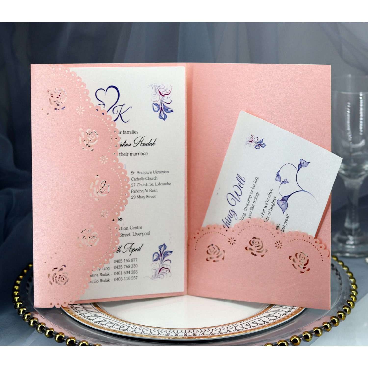 Laser Rose invitation Card Wedding Invitation Card Thanksgiving Day